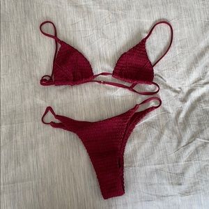 Zaful Burgundy Bikini
